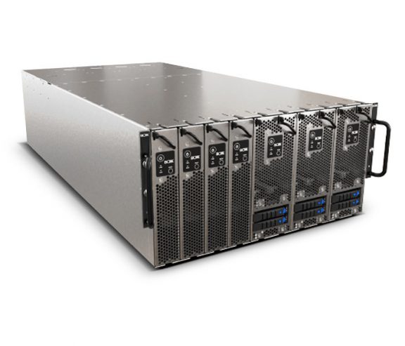 Multi server rackmounted data centre platform
